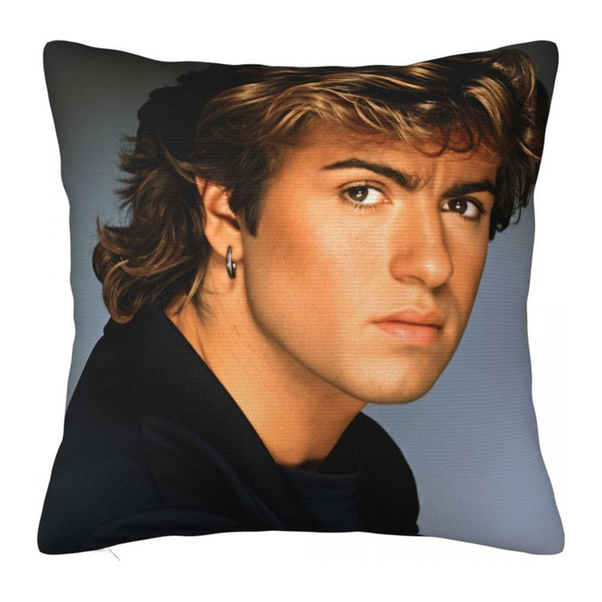 Quadratischer Kissenbezug George Michael Vintage Design für Sofa und Schlafzimmer, Peach Skin, B/B/H: 18 x 18 x 18 cm - Bild 1