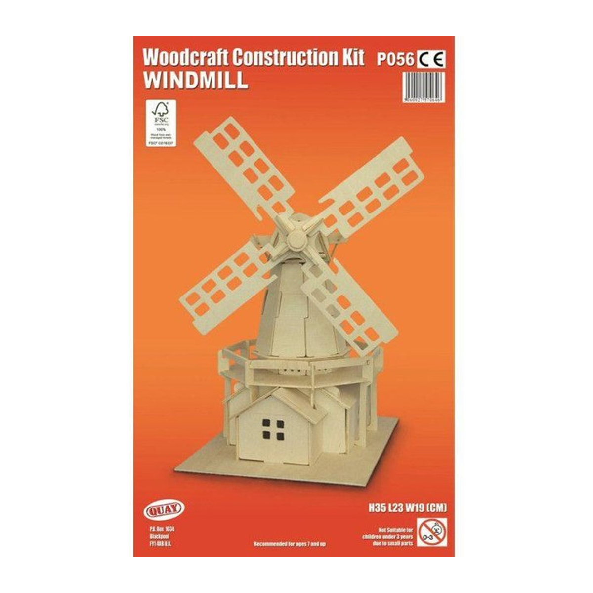 Quay Holzmodell Windmühle in Braun für Kinder - Bild 1