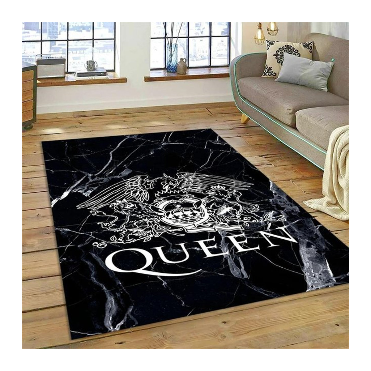Queen Rockband Freddie Teppich Rutschfeste Dekoration für Wohnzimmer und Schlafzimmer B/B: 40 x 60 cm - Bild 1