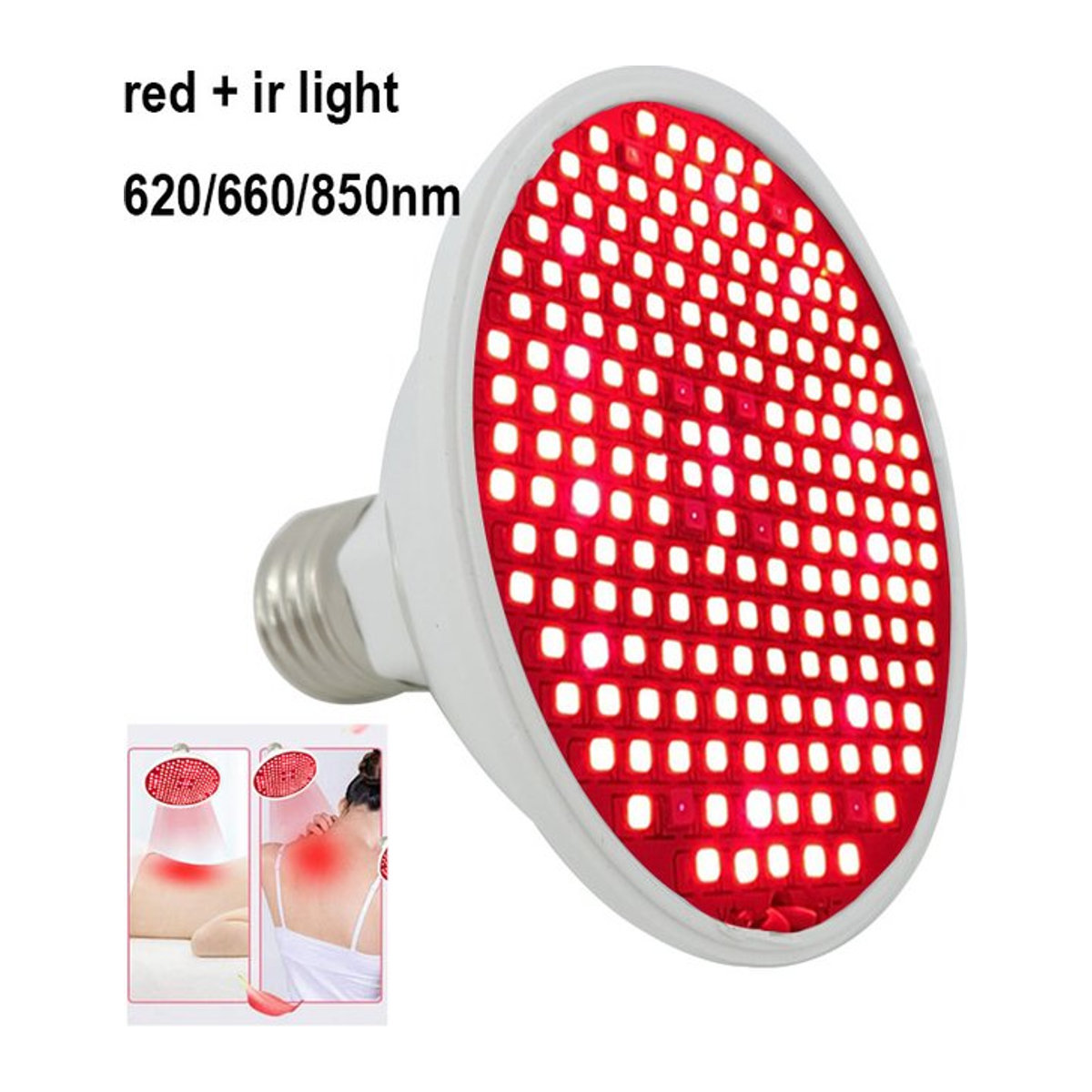 QvvCev E27 LED Pflanzenwachstumslampe mit 620 nm, 660 nm und 850 nm Wellenlängen für Infrarot-Phototherapie und Pflanzenpflege - Bild 1