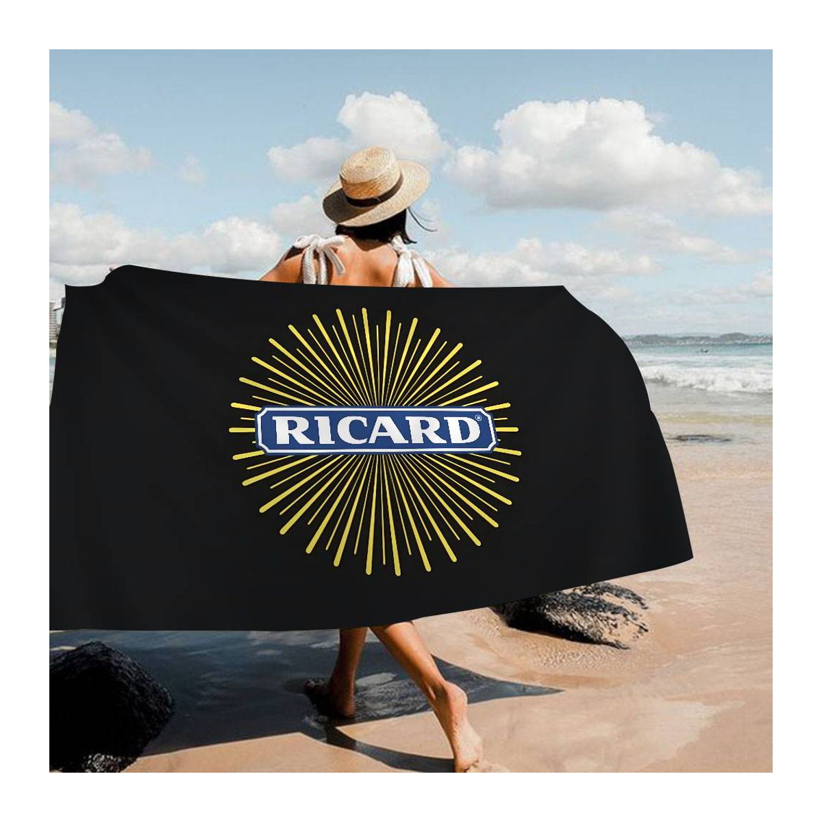 R-RicardS Große Mikrofaser Strandtücher Multicolor, schnelltrocknendes Handtuch für Schwimmbad, Reise und Yoga, Breite: 100 cm, Höhe: 180 cm - Bild 4