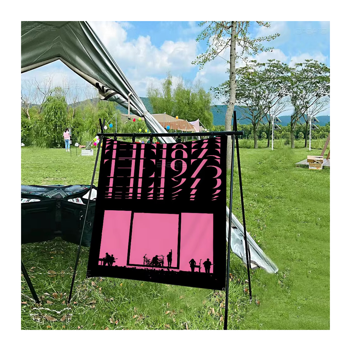 r-Rock B-Band Flagge Banner als weißes Papier Poster für Party und Wanddekoration, B/H: 70 x 50 cm - Bild 5