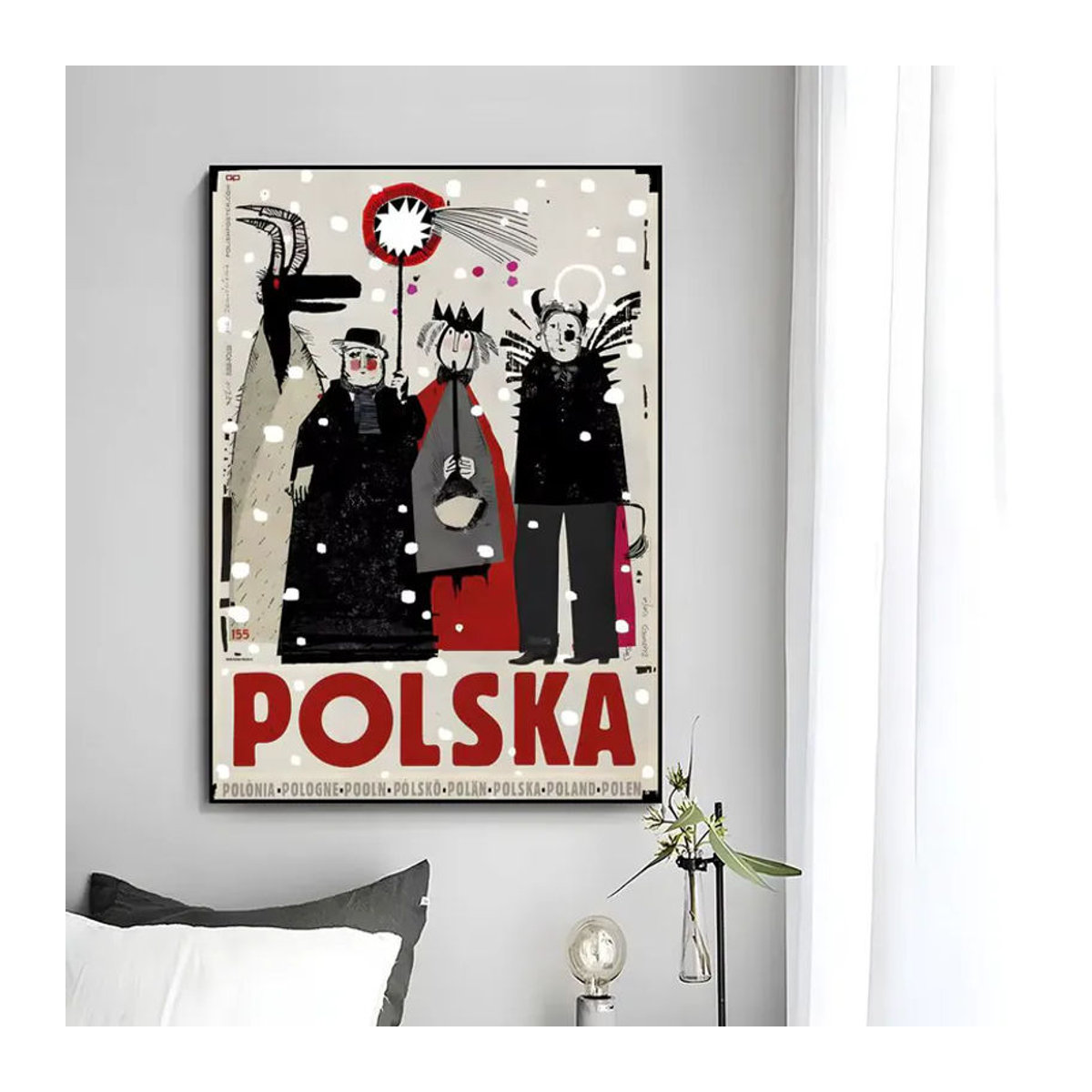 R-Ryszard K-Kaja Artworks Vintage Poster mit Tiermotiv, mehrfarbiges Wandbild auf Papier, ungerahmt, Hochformat - Bild 3