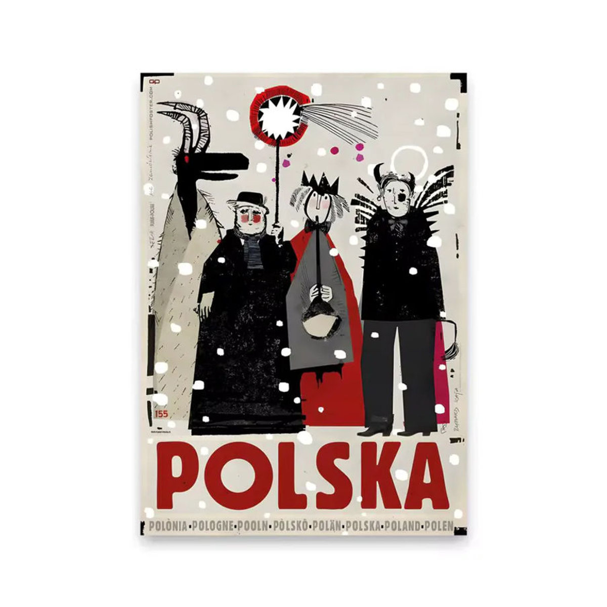 R-Ryszard K-Kaja Artworks Vintage Poster mit Tiermotiv, mehrfarbiges Wandbild auf Papier, ungerahmt, Hochformat - Bild 6