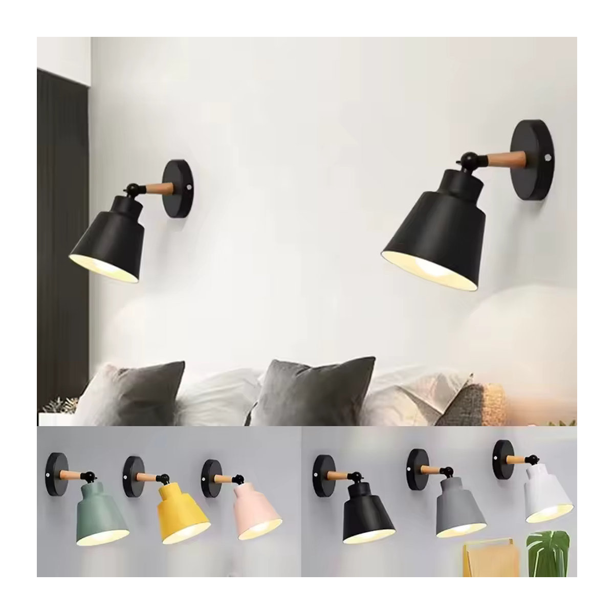 Ramalho LED Wandlampe aus Massivholz für Wohnzimmer, Korridor und Schlafzimmer - Bild 2