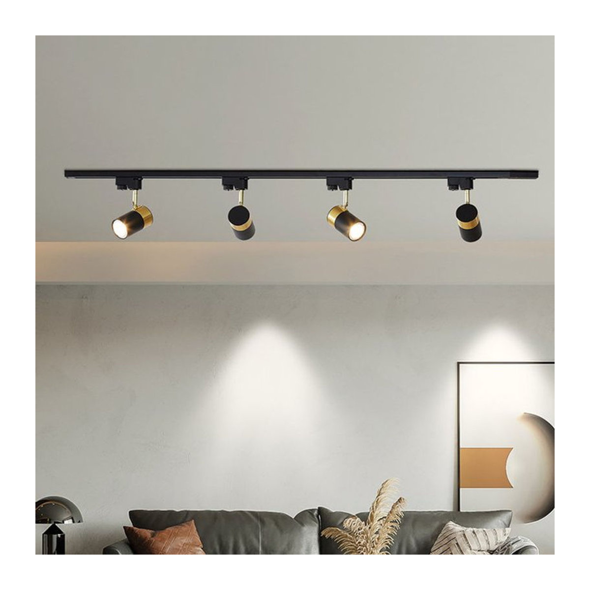 Ramalho Modern Schienenbeleuchtung mit austauschbaren GU10 LED-Leuchtmitteln für Wohnzimmer, Küche und Shop - Bild 1