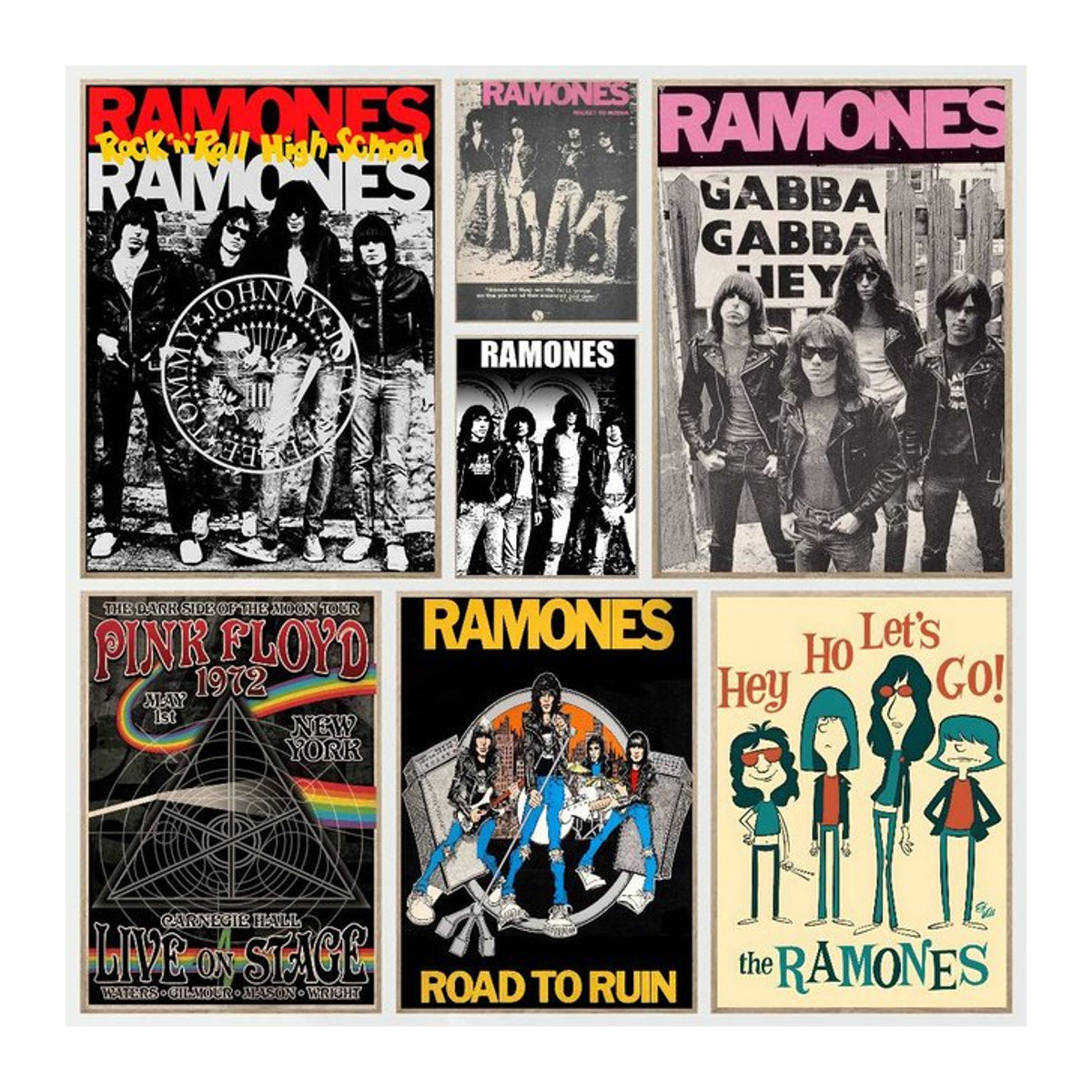 Ramones Album Rock Band Poster Wandkunst aus Papier, mehrfarbig, rechteckig - Bild 1