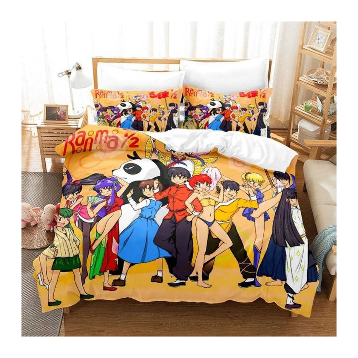 Ranma 1/2 Bettwäsche-Set von JMG Household Supplies mit 3D-Druck in Multicolor, B/H: 135 x 200 cm - Bild 1