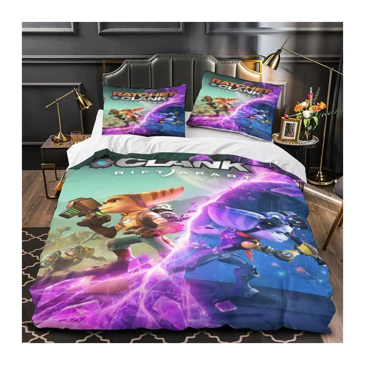 Ratchet Clank Rift Apart Bettwäsche Set mit Kissenbezug, Multicolor, B/H: 220 x 240 cm - Bild 1