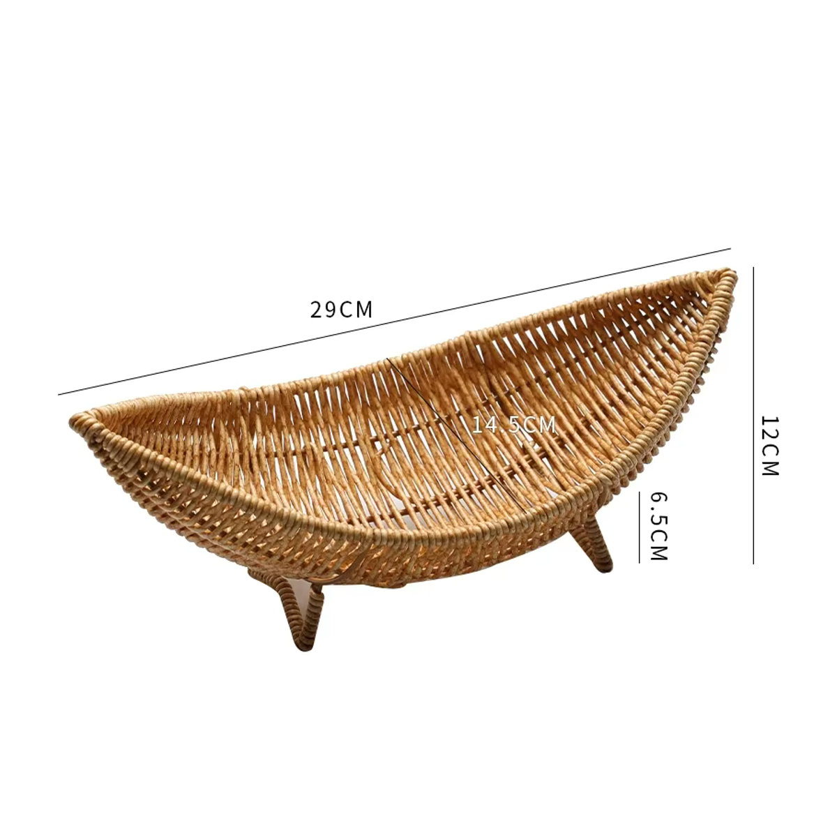 Rattan Obstschale und Tablett in Grün aus gewebtem Kunststoff für deinen Couchtisch - Bild 6