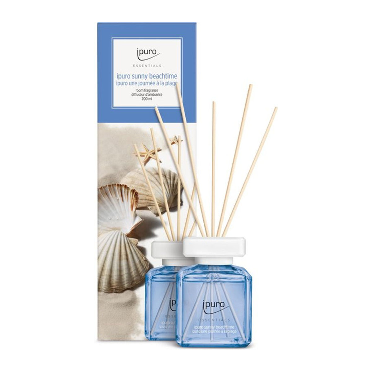 Raumduft ipuro SUNNY BEACHTIME in Blau, Weiß und Transparent aus Glas und Kunststoff - Bild 1