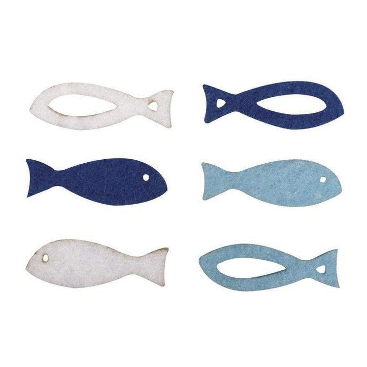 Rayher Filz Miniaturen Fische in bunt, 36 Stück, B/T/H: 2,5 x 0,8 x 0,3 cm - Bild 1