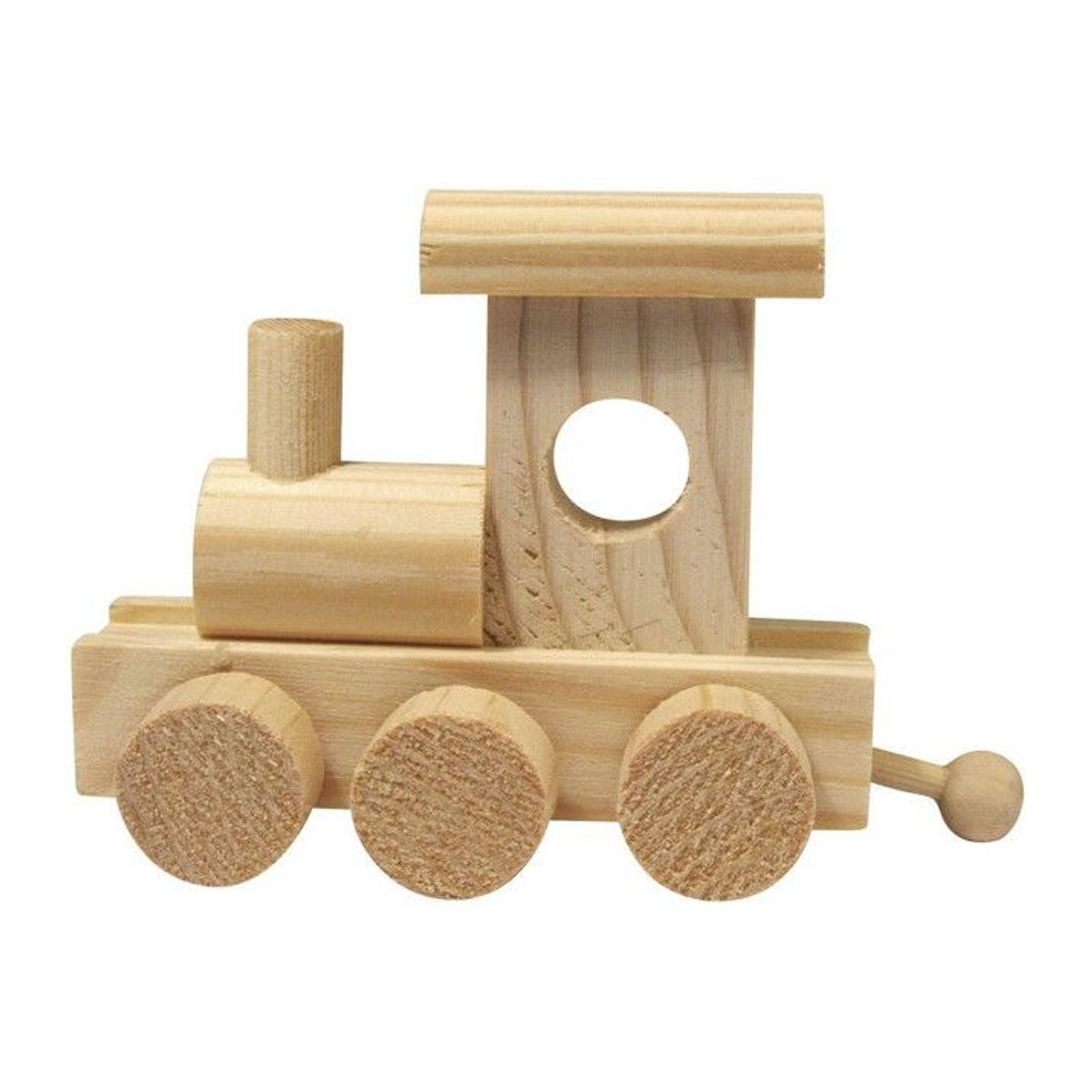 Rayher Holzlokomotive aus Holz, B/T/H: 10 x 4,5 x 7 cm - Bild 1
