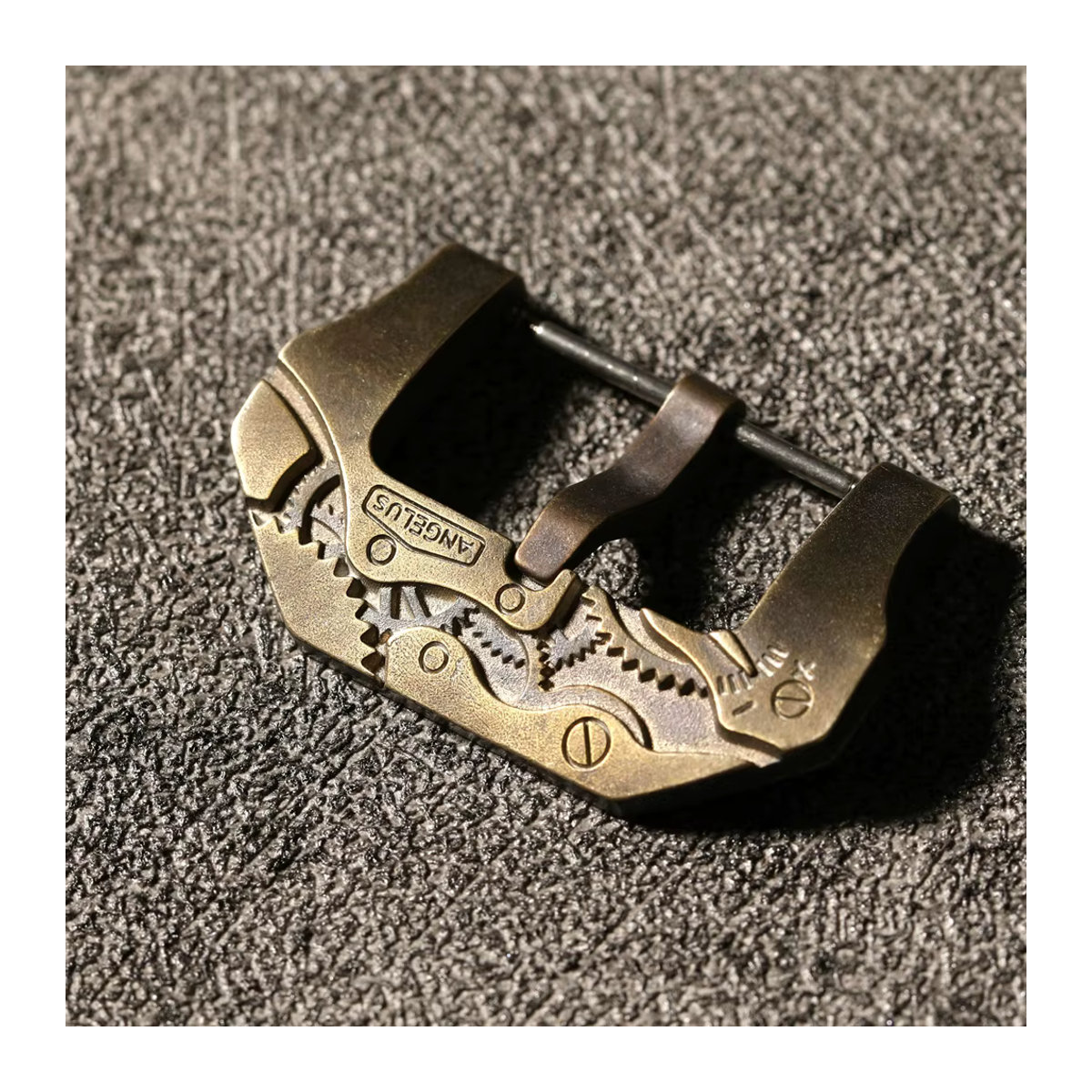 Raystray Uhrenschnalle aus Bronze in Braun im Vintage-Stil, Breite: 2,4 cm - Bild 5