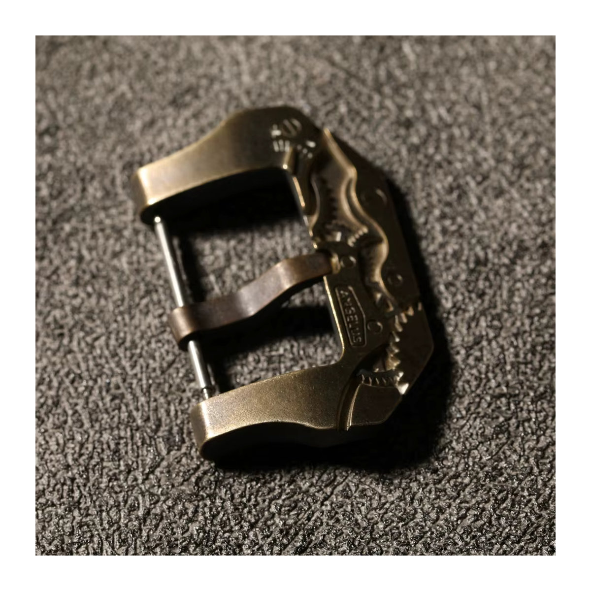 Raystray Uhrenschnalle aus Bronze in Braun im Vintage-Stil, Breite: 2,4 cm - Bild 6