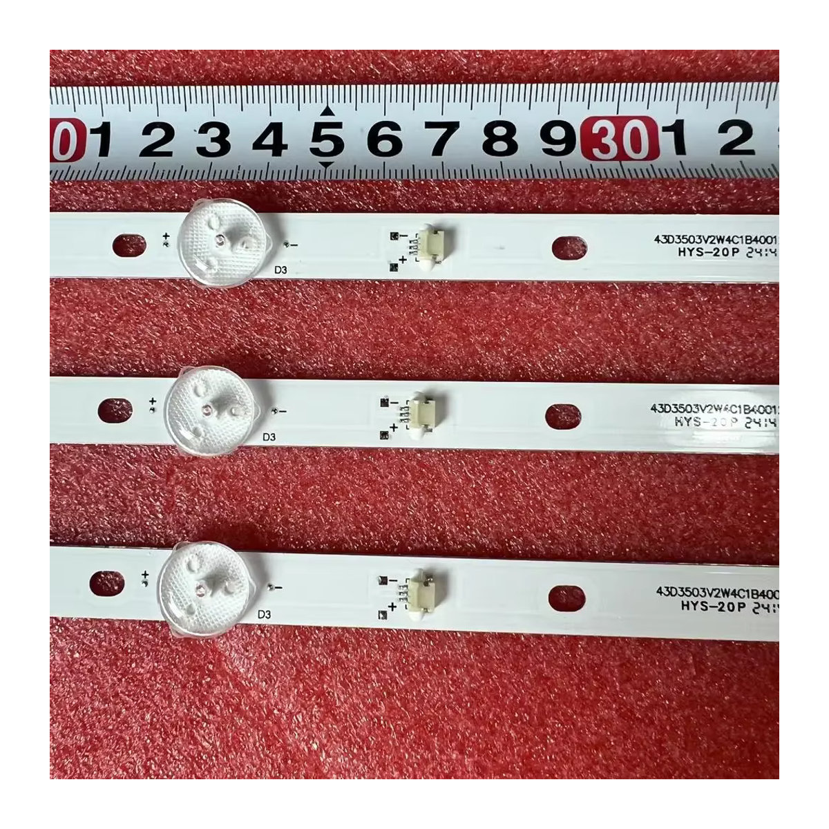 RCA LED Hintergrundbeleuchtungsstreifen mit 8 LEDs für RT4306 RTU4300 RTU4300-E AE0110575 43LE51012D SH-39B/4365 HV430QUB-N1B - Bild 2