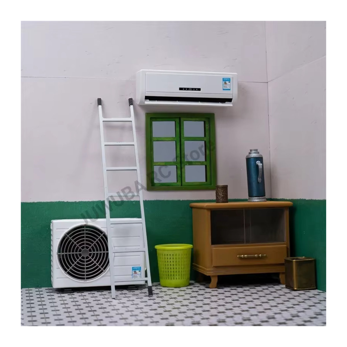 Re-ment Miniatur Klimaanlage in Weiß für Puppenhaus und Miniaturmodelle im Maßstab 1/12 und 1/14 - Bild 4