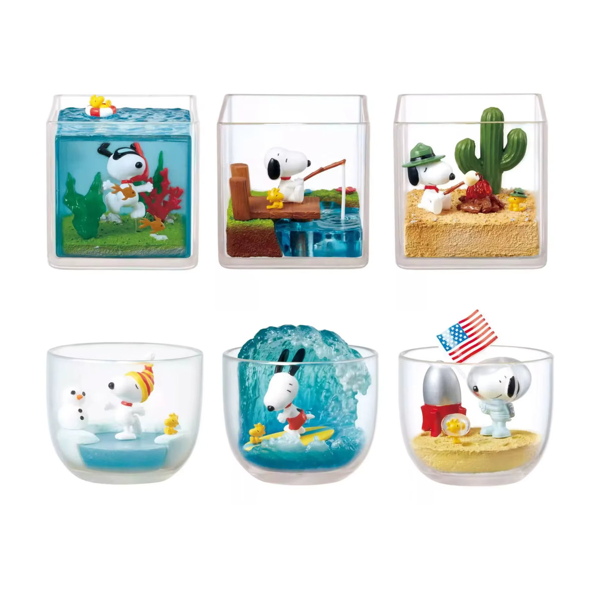 Re-Ment Snoopy Woodstock Happy Time Blind Box Sammelfiguren mehrfarbig aus Kunststoff - Bild 1