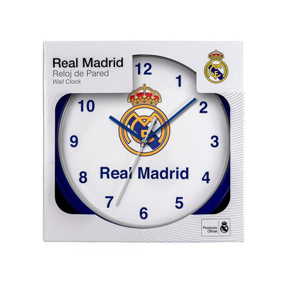Real Madrid CF Wanduhr rund in Weiß mit Logo-Design - Bild 2