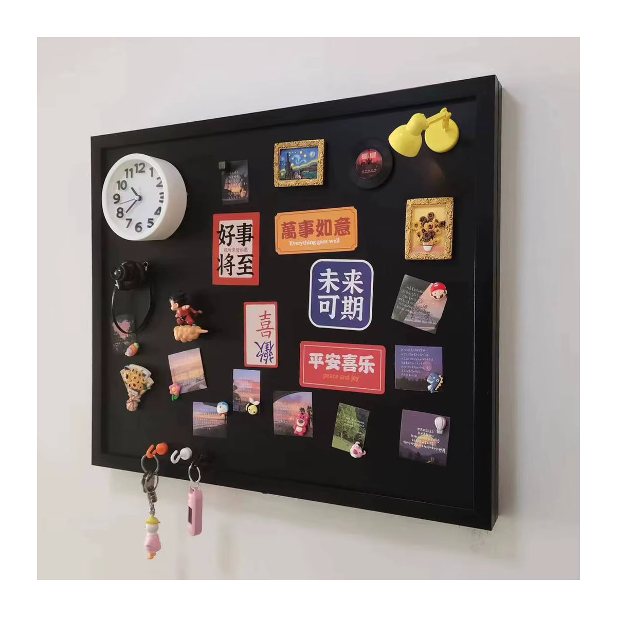 Realikeasy Dekorative Stromzähler Box als Hängende Wandmalerei in Schwarz, Rechteckig, Minimalistisches Design - Bild 3