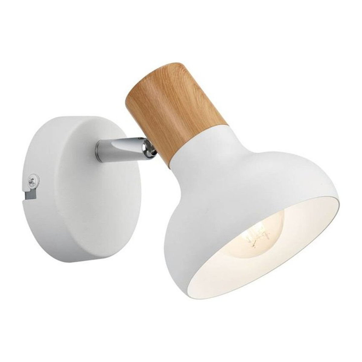 Reality Spot Latika Tischlampe Strahler aus Metall in Weiß, E14, B/H/T/D: 12 x 17 x 10 x 10 cm - Bild 1