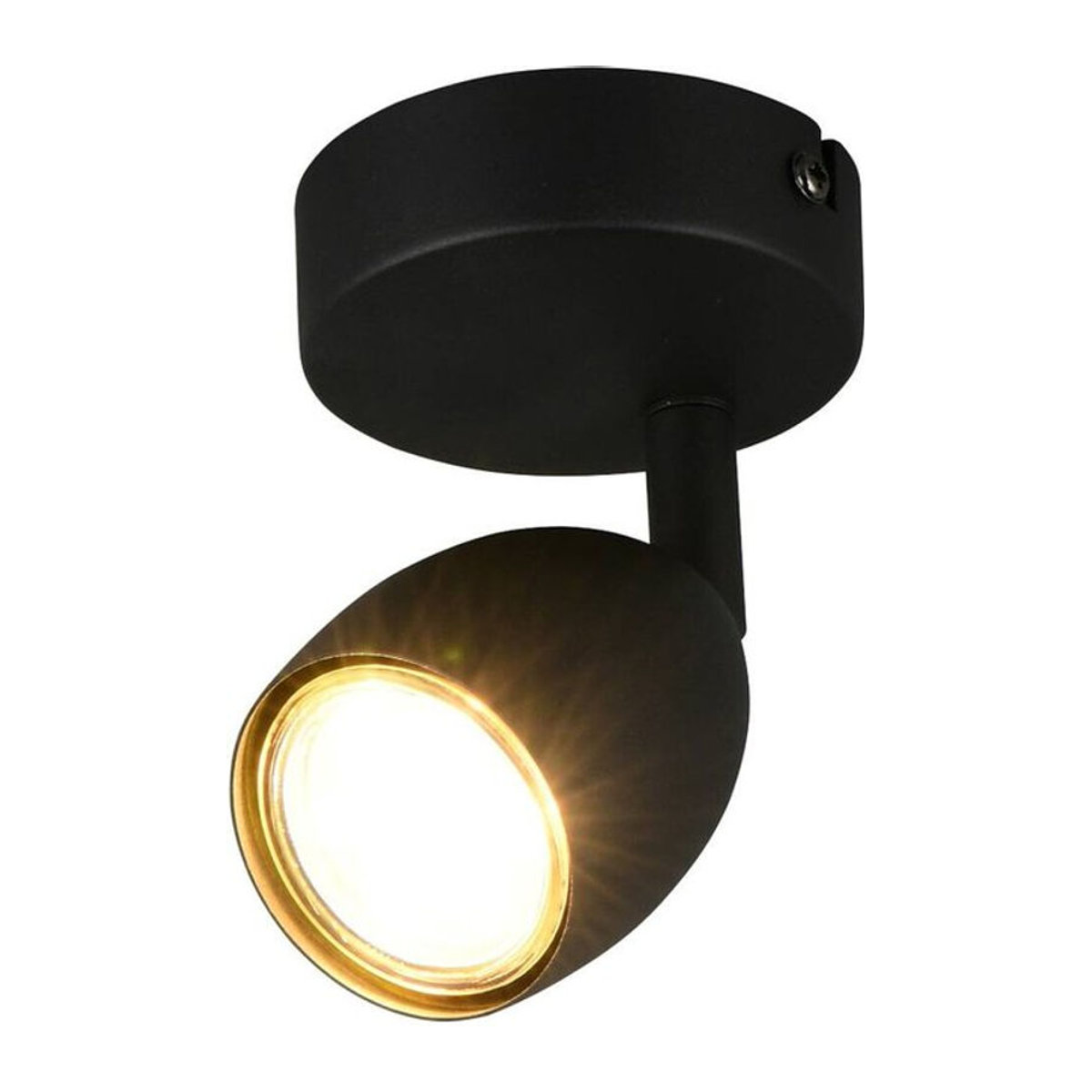 Reality Spot Uliana Deckenspot Schwarz GU10 H: 14 cm, D: 8 cm - Bild 1