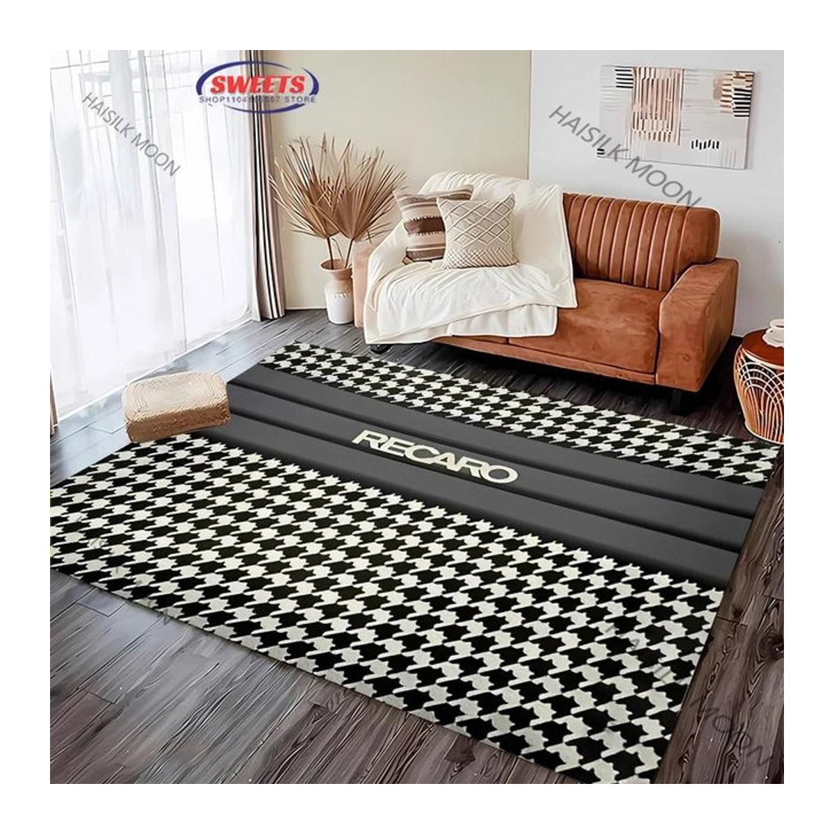 Recaro Druckteppich mit Logo für Wohnzimmer, Schlafzimmer oder Büro, B/T: 60 x 40 cm - Bild 1