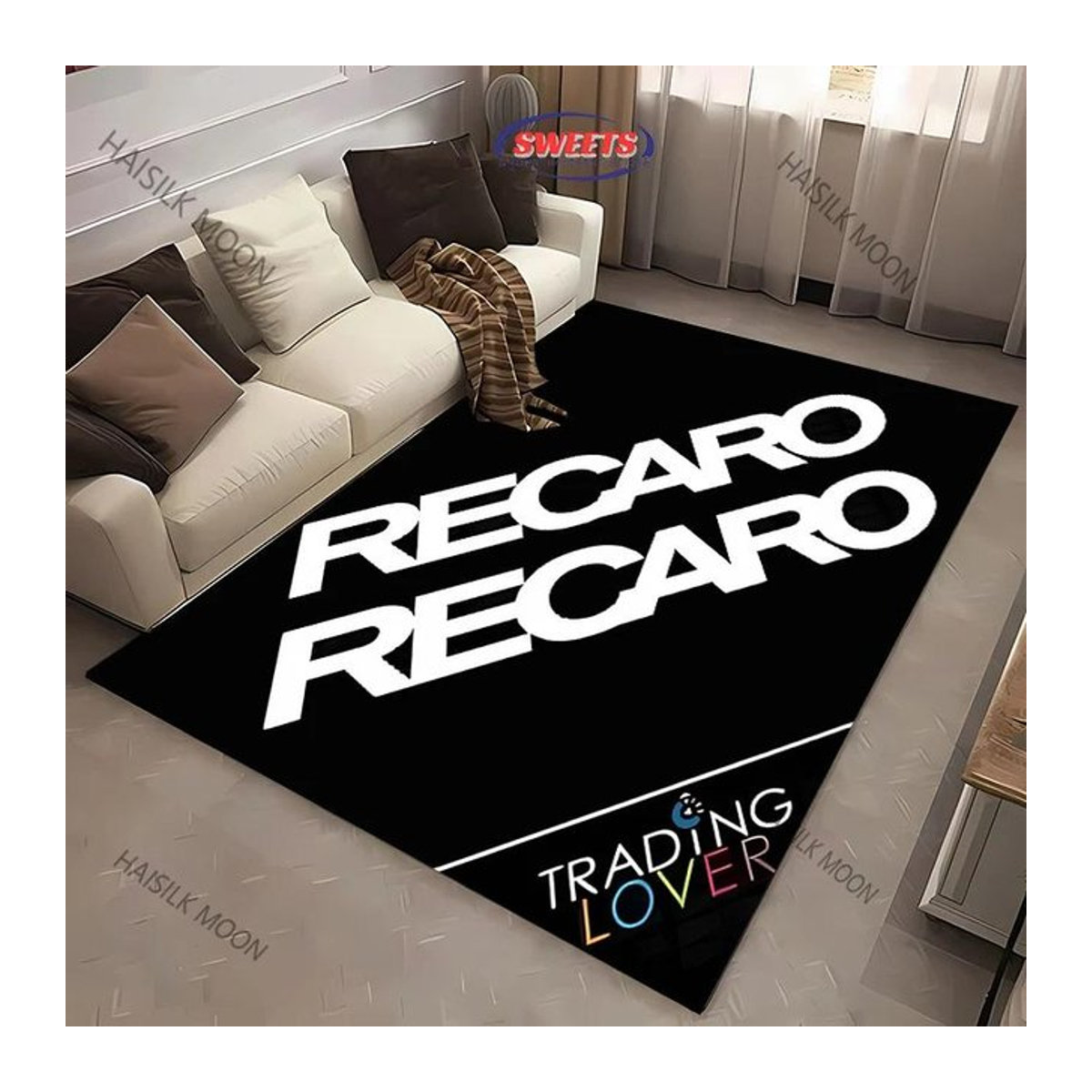 Recaro Druckteppich mit Logo in Schwarz B: 120 cm, T: 100 cm - Bild 1
