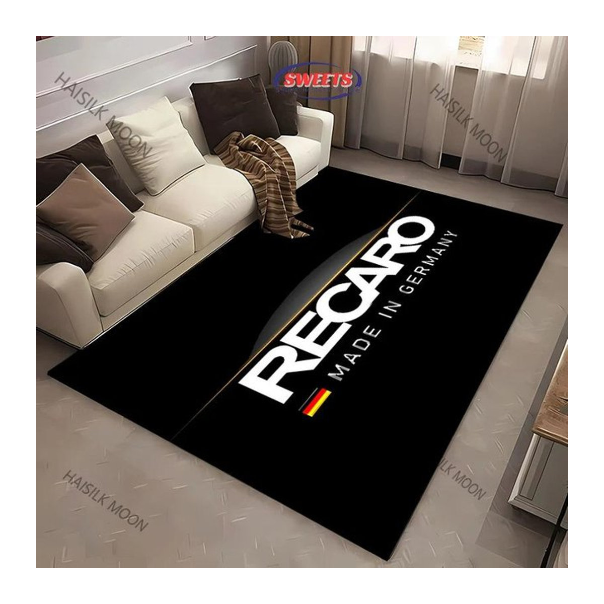 Recaro Druckteppich mit Logo in Schwarz B: 120 cm, T: 80 cm - Bild 1