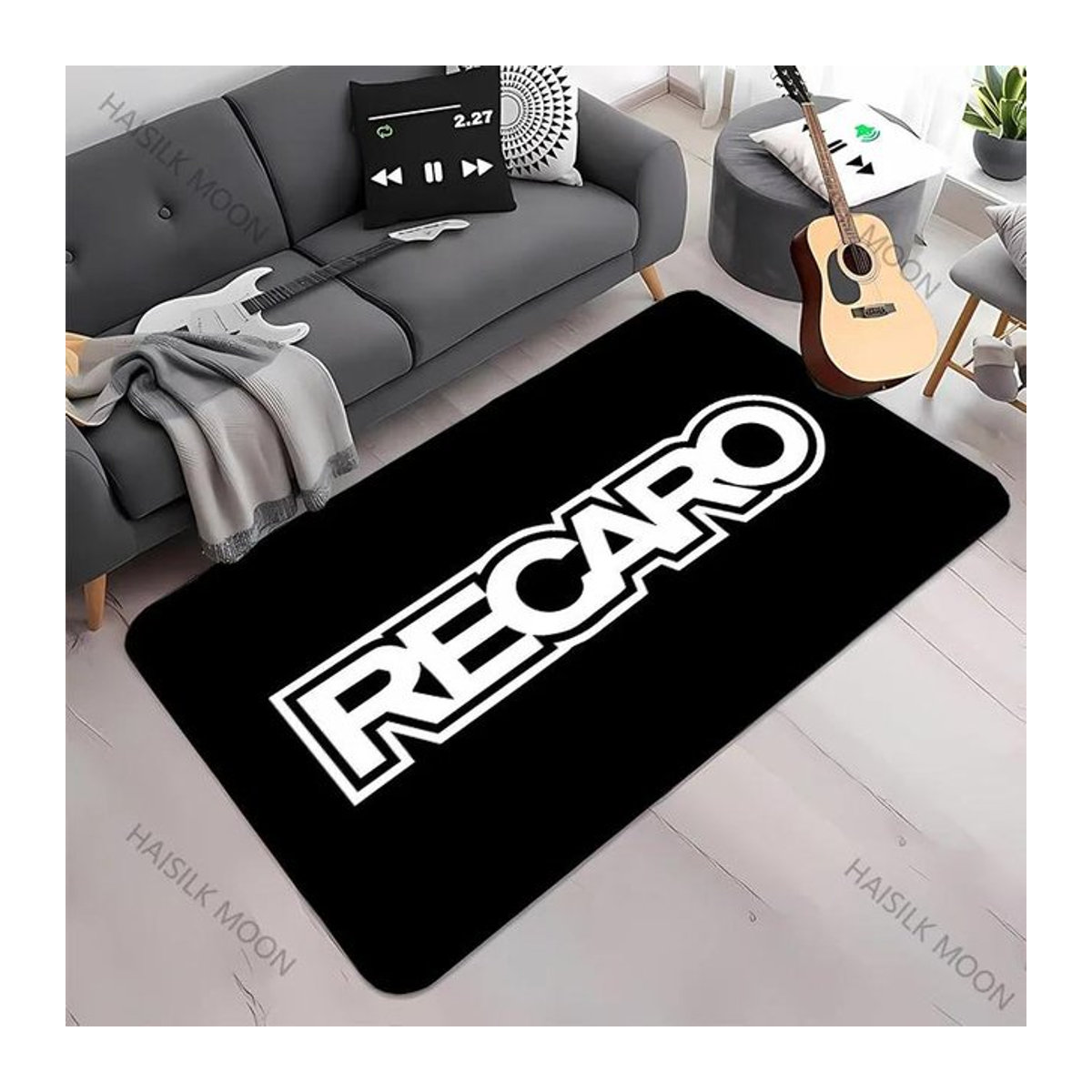 Recaro Druckteppich mit Logo in Schwarz, B/T: 60 x 40 cm - Bild 1