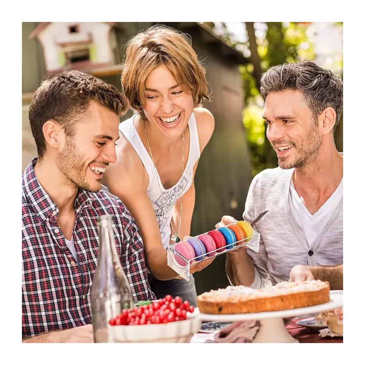 Rechteckiges Cracker-Tablett aus Acryl in Transparent, minimalistisches Food-Display für Partys und zum Servieren - Bild 3