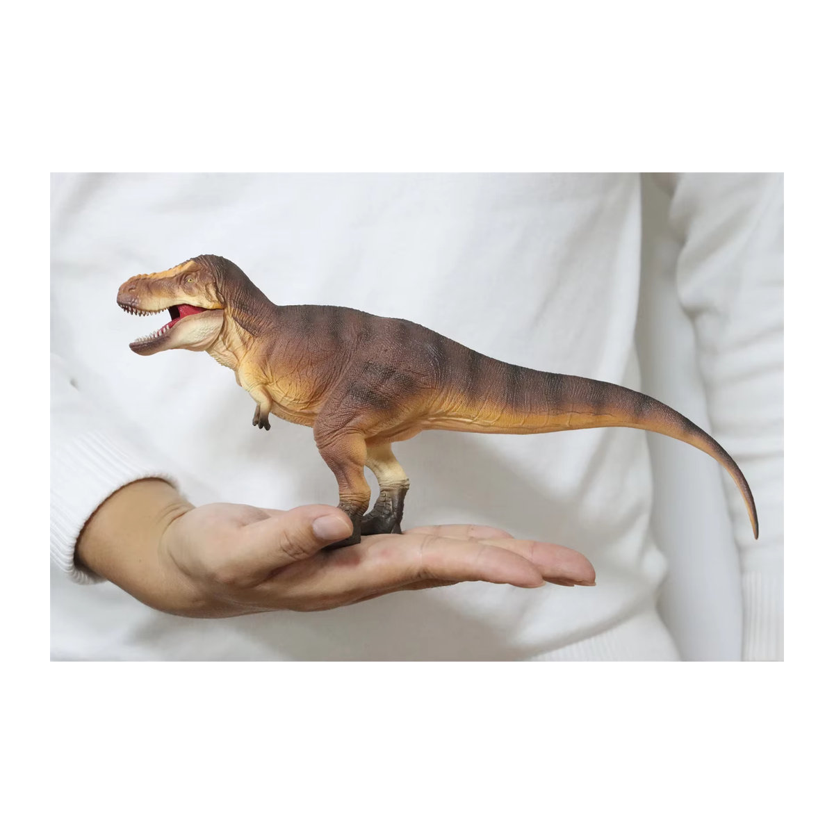 RECUR Tyrannosaurus Rex Modellfigur in Braun, 1/35 Dinosaurier Tierfigur aus Kunstharz - Bild 3
