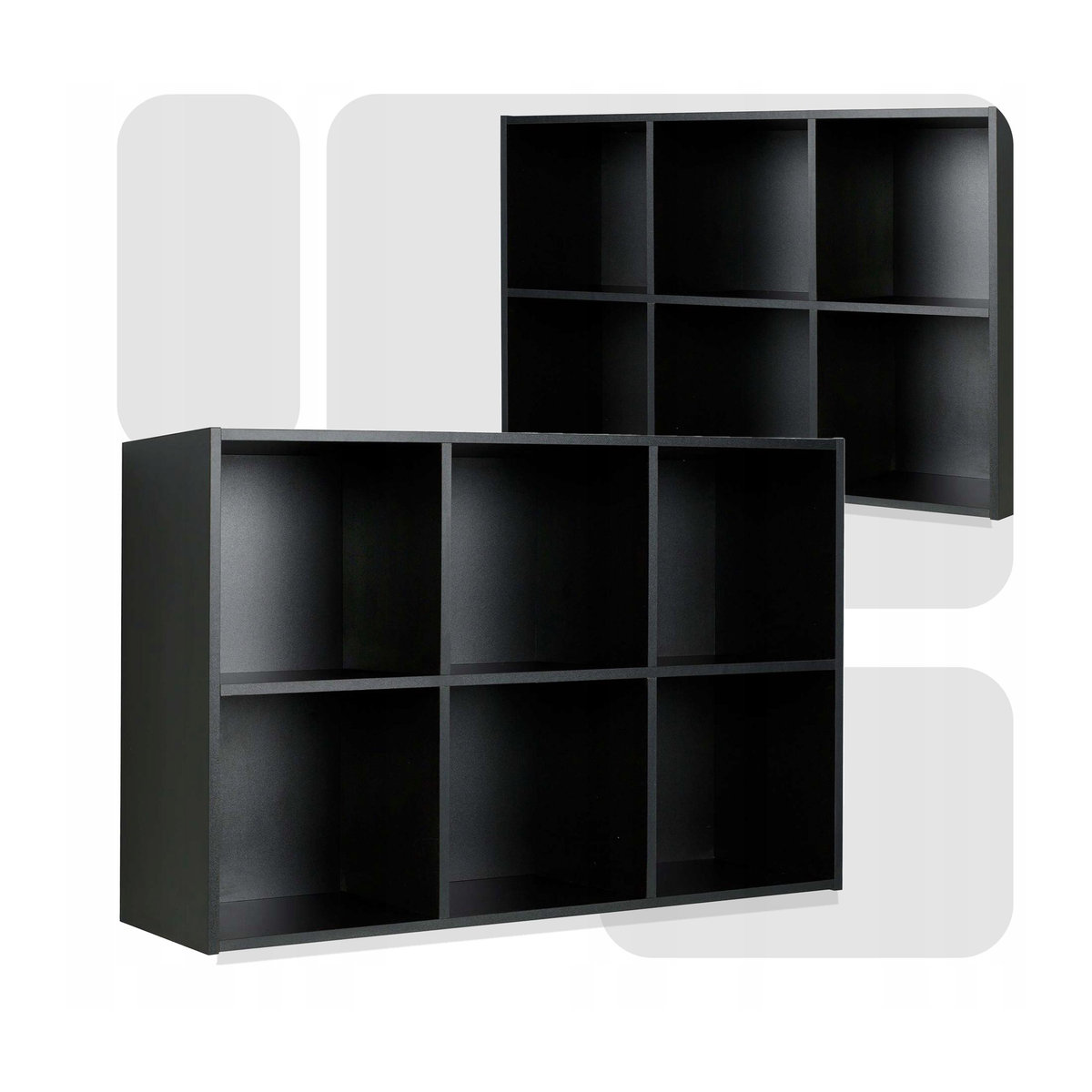 Regal Ablage Organizer Cubo 5 von Family Meble in Schwarz, B/T/H: 105,6 x 35,0 x 71,2 cm - Bild 5