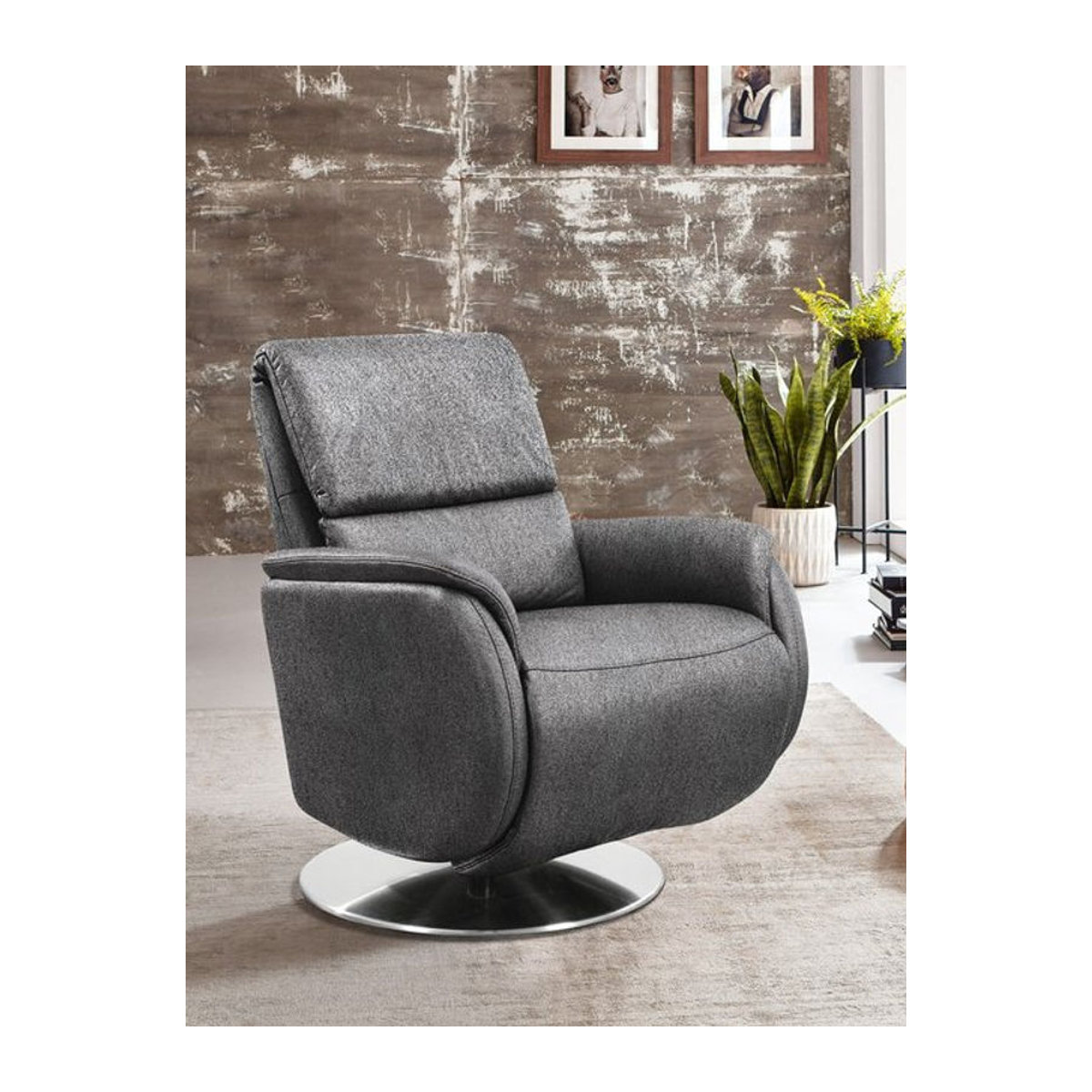 Relaxsessel Elastoform SEMRA in Grau aus Stoff und Polyester im modernen Design - Bild 1