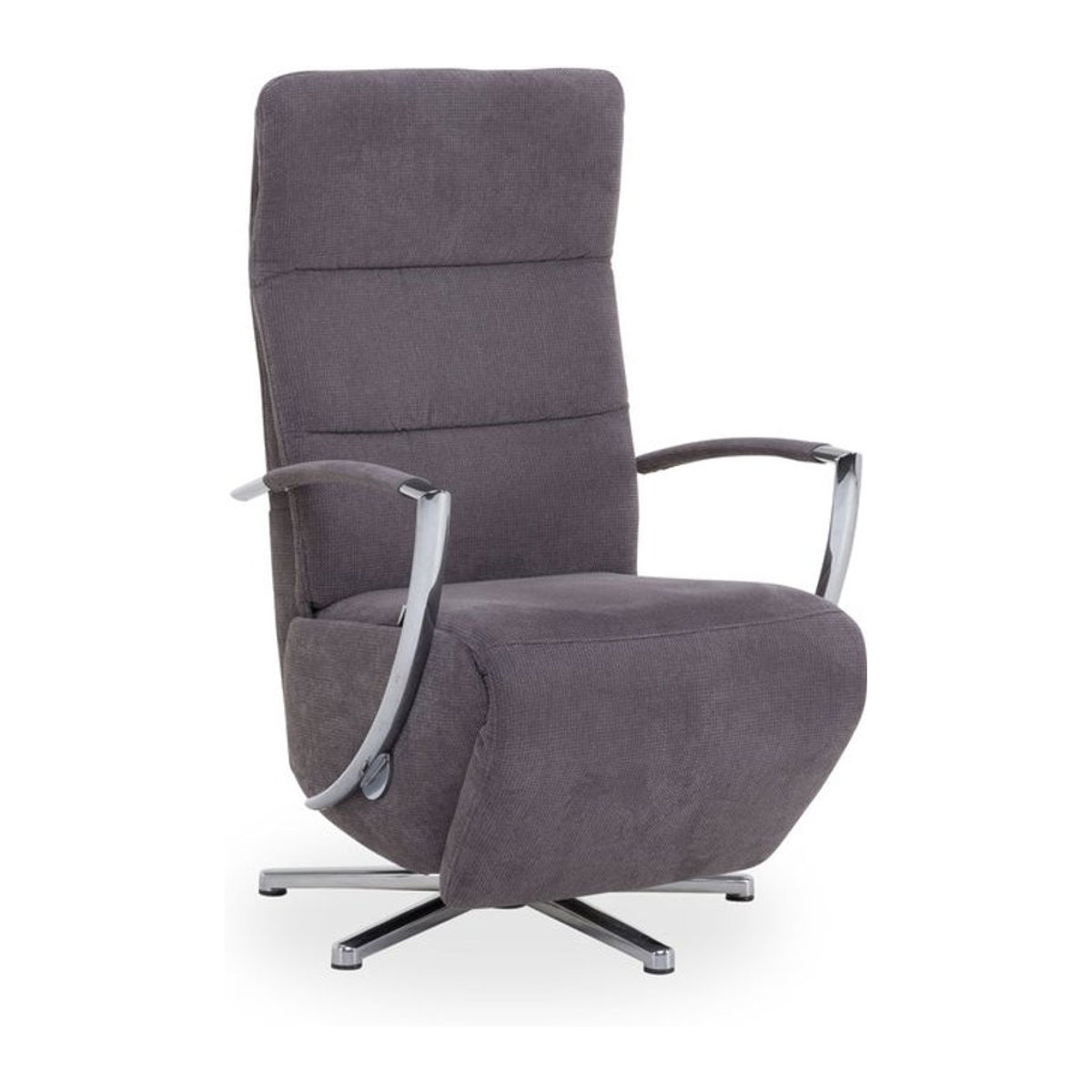 Relaxsessel SIGRUM von Elastoform in Grau mit Chromgestell und Stoffbezug - Bild 1