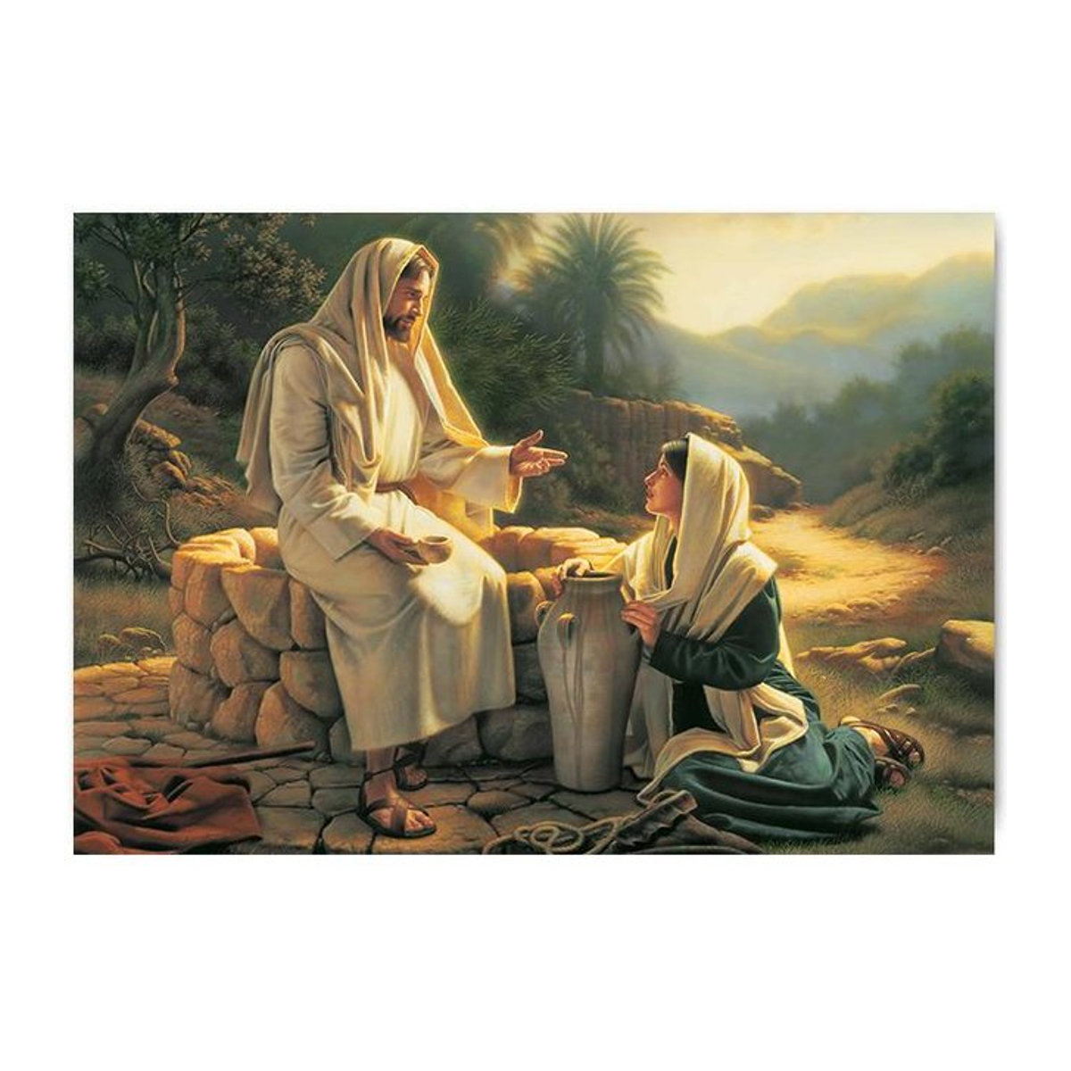 Religiöses Leinwandgemälde Jesus Christus Wandkunst für dein Wohnzimmer, Breite: 70 cm, Höhe: 120 cm, ohne Rahmen - Bild 1