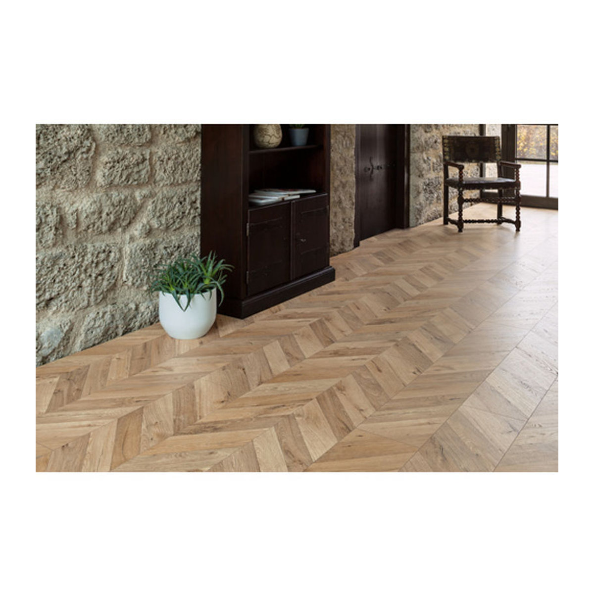 RENOVO Laminat Montreux Eiche Natur Braun B: 138,3 cm, T: 18,7 cm, H: 8 mm - Bild 2