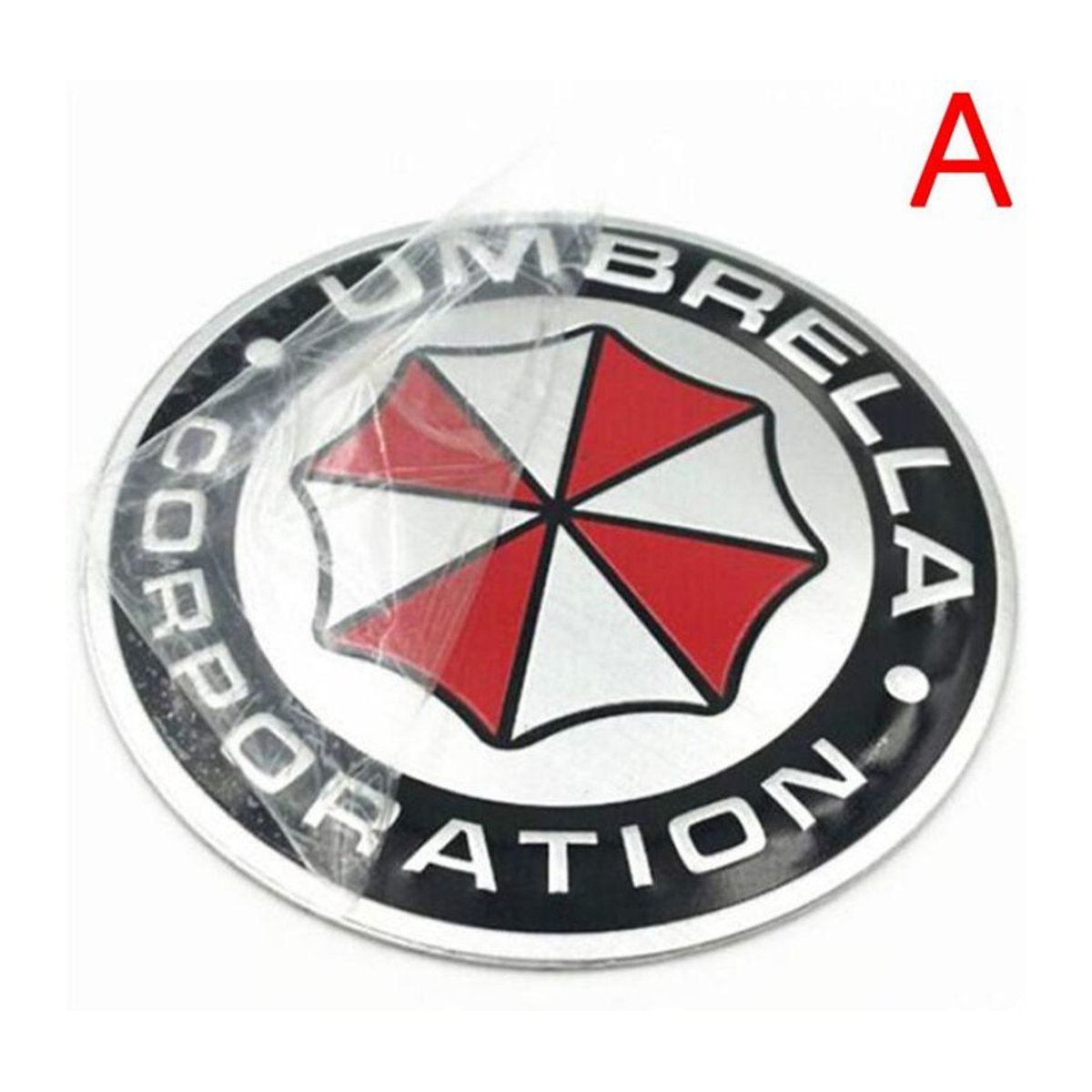 Resident Evil Umbrella Corporation 3D Aufkleber aus Aluminiumlegierung in Mango-Orange - Bild 1
