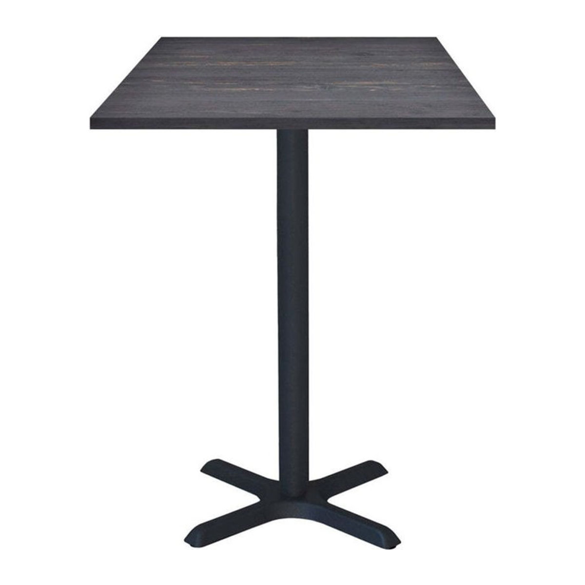 RestooTab Stehtisch Dina quadratisch in Holzoptik und Schwarz, B/T/H: 60 x 60 x 112 cm - Bild 1