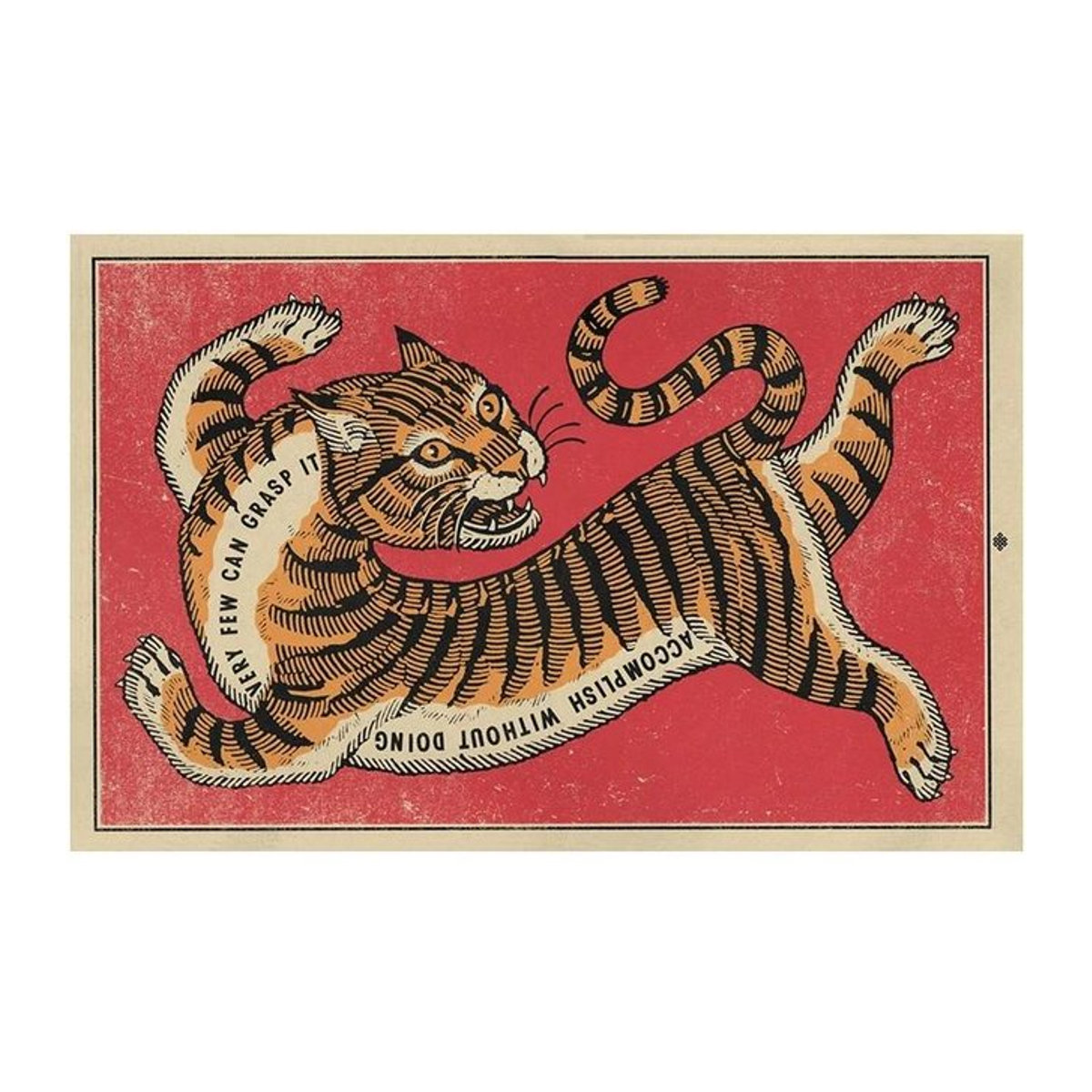Retro Kunst Tiger Teppich für Wohnzimmer und Schlafzimmer B/T: 60 x 40 cm - Bild 1
