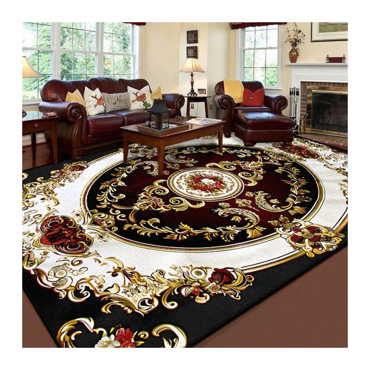 Retro Luxuriöser Teppich JGJG für Wohnzimmer und Schlafzimmer Rutschfest B: 280 cm, T: 180 cm - Bild 1