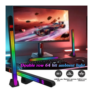 RGB LED Lichtleiste mit Musik-Rhythmus-Funktion und Magnetbefestigung, bunt, Länge: 30 cm