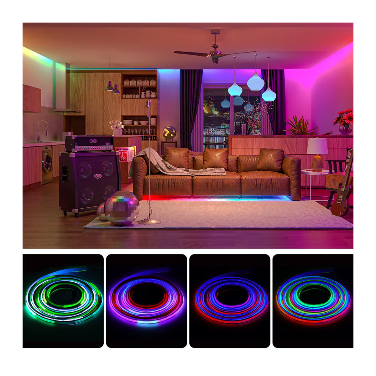 RGB LED Lichtstreifen WS2812B mit Bluetooth-Steuerung und USB 5V Anschluss für Desktop Atmosphäre - Bild 2