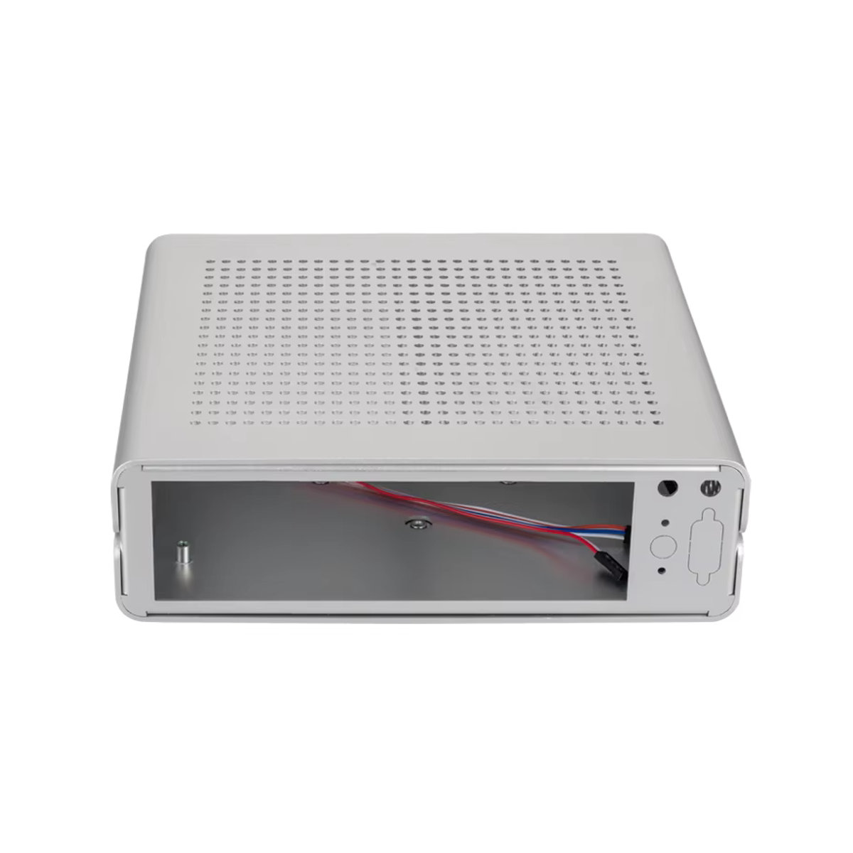 Rgeek G60 Mini Computergehäuse aus Aluminium in Silber, minimalistisches ITX HTPC Desktop-Gehäuse mit USB 2.0 - Bild 4