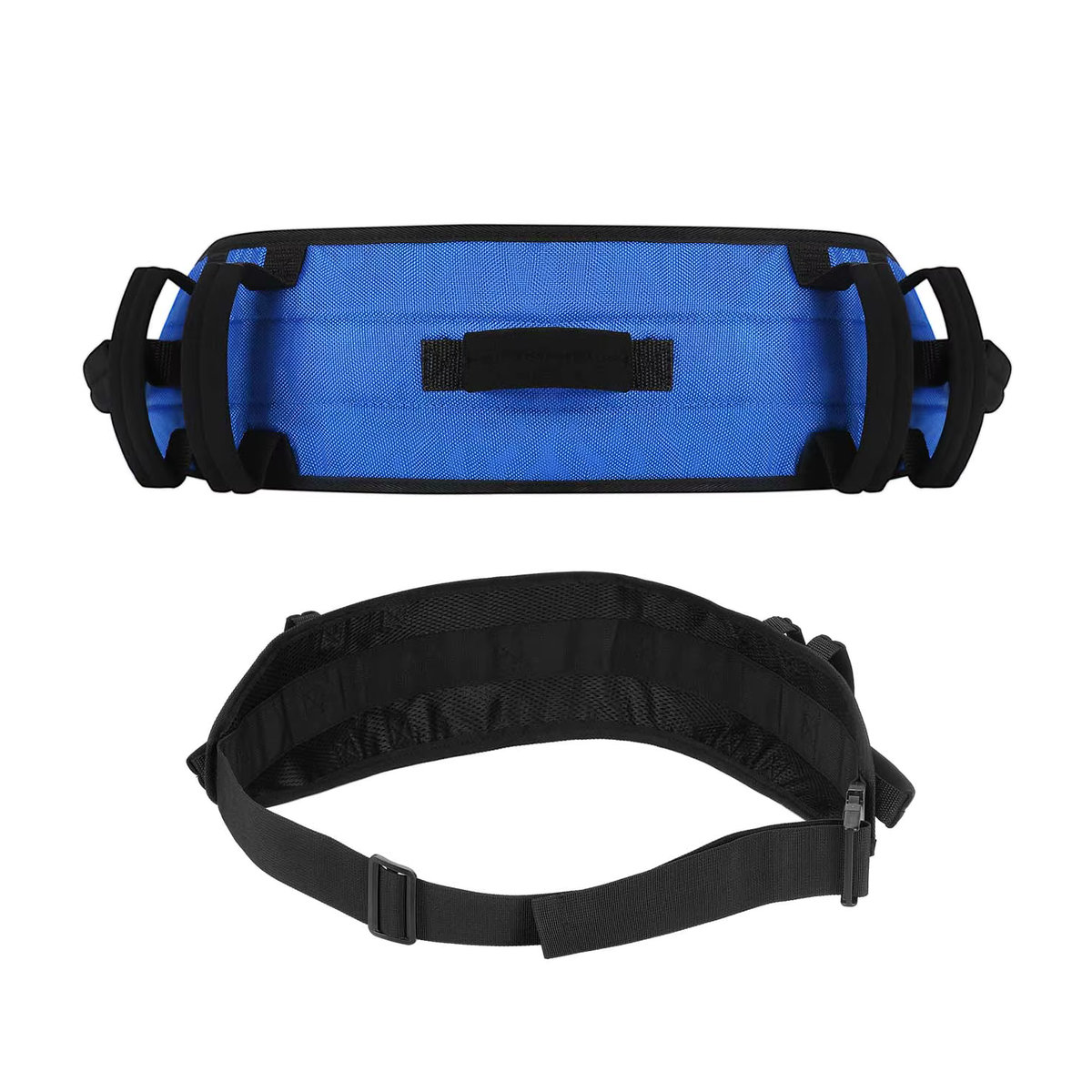 Rhino Valley Gait Belt Transferband für Senioren mit 7 Griffen in Blau, rutschfester Transfergürtel und Liftgürtel mit Schnellverschluss - Bild 4