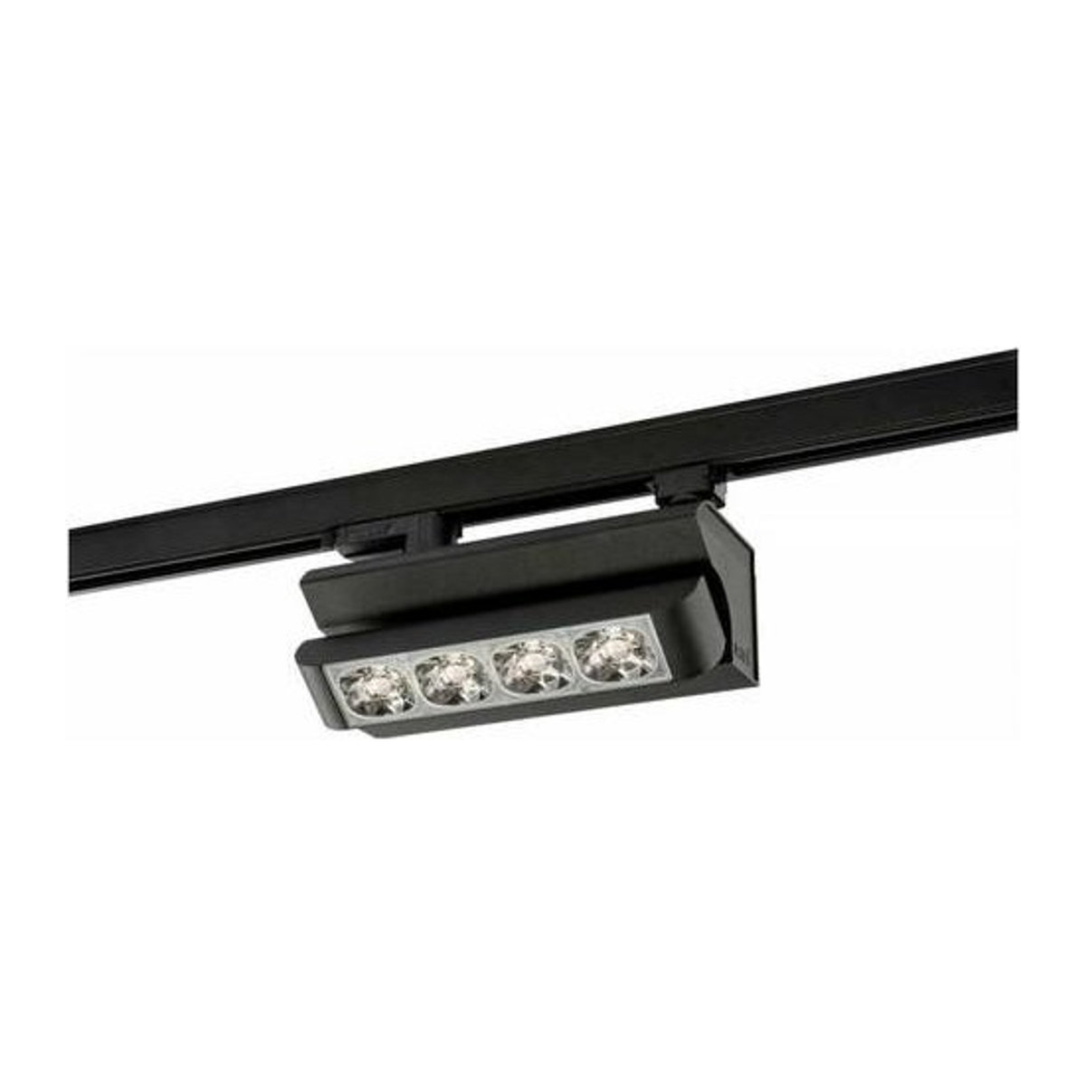 RIDI Hochvolt-Schienensystem-Leuchte mit integrierter LED in Anthrazit und Schwarz, warmweißes Licht, modernes Design - Bild 1