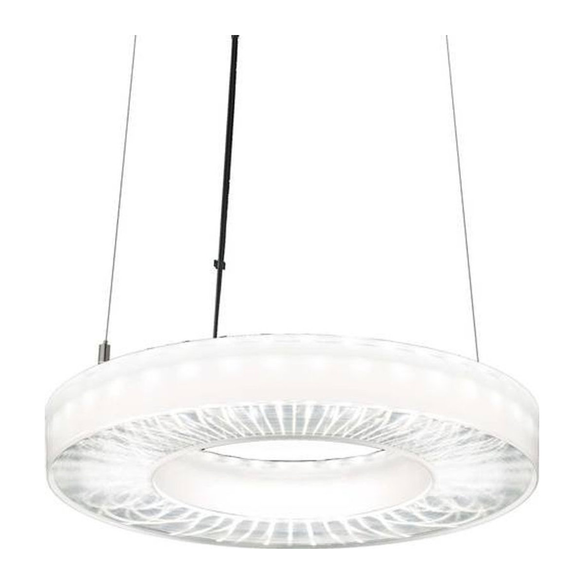 RIDI LED-Pendelleuchte in Weiß und Transparent mit neutralweißem Licht, Modernes Design - Bild 1