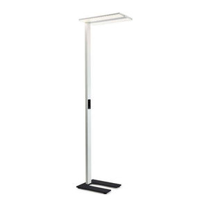 RIDI LED-Standleuchte in Weiß mit neutralweißem Licht und minimalistischem Design, Höhe: 130 cm, Breite: 195 cm