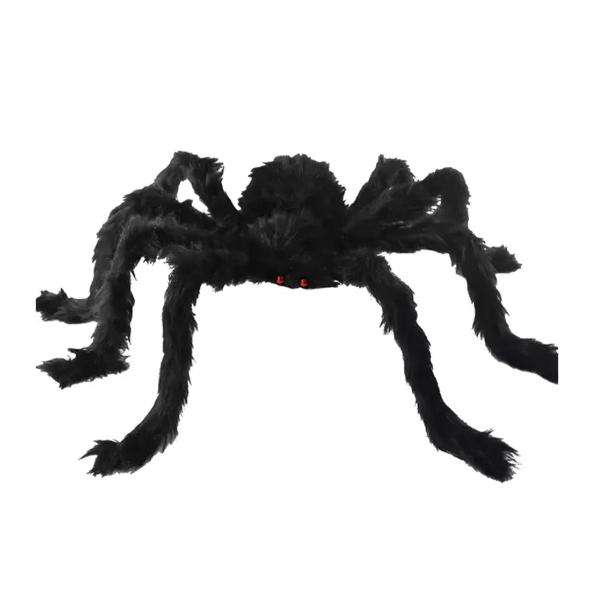 Riesige Halloween-Spinne in Schwarz als realistische pelzige Dekoration für Innen- und Außenbereich, Höhe: 200 cm - Bild 5