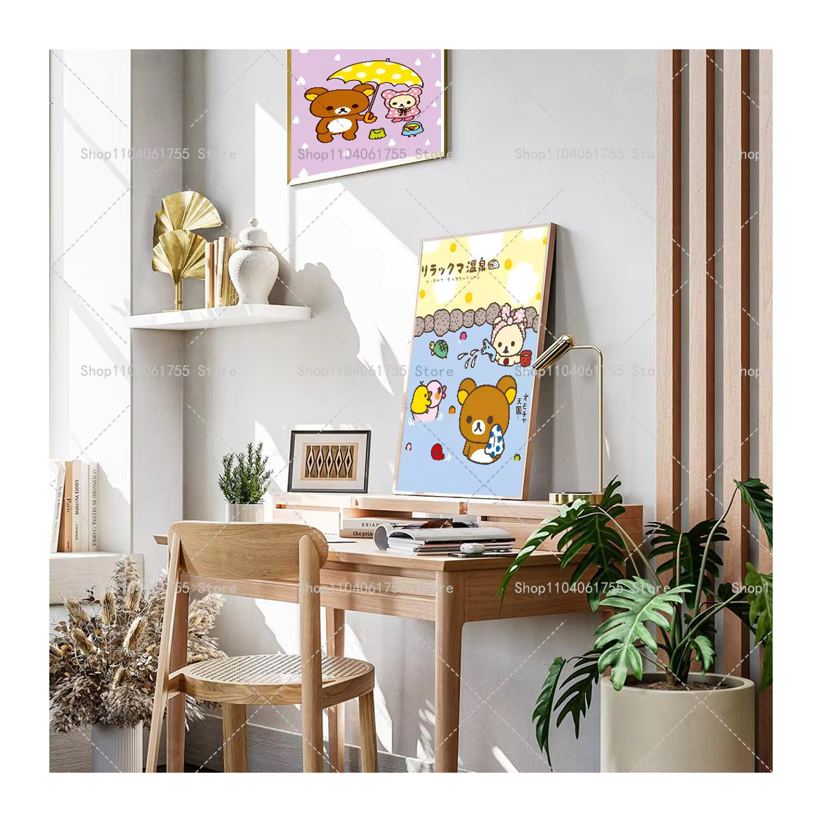 Rilakkuma Anime Poster selbstklebend wasserfestes Wanddekor für Kaffeehaus und Zimmer - Bild 3